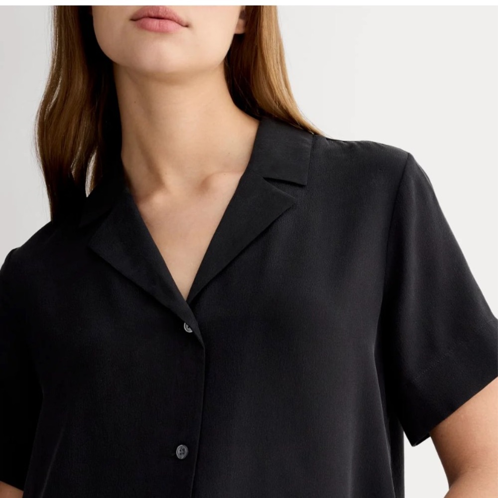Everlane Washable Silk Notch Shirt - Picture 3 of 4